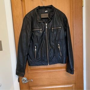 Black leather jacket